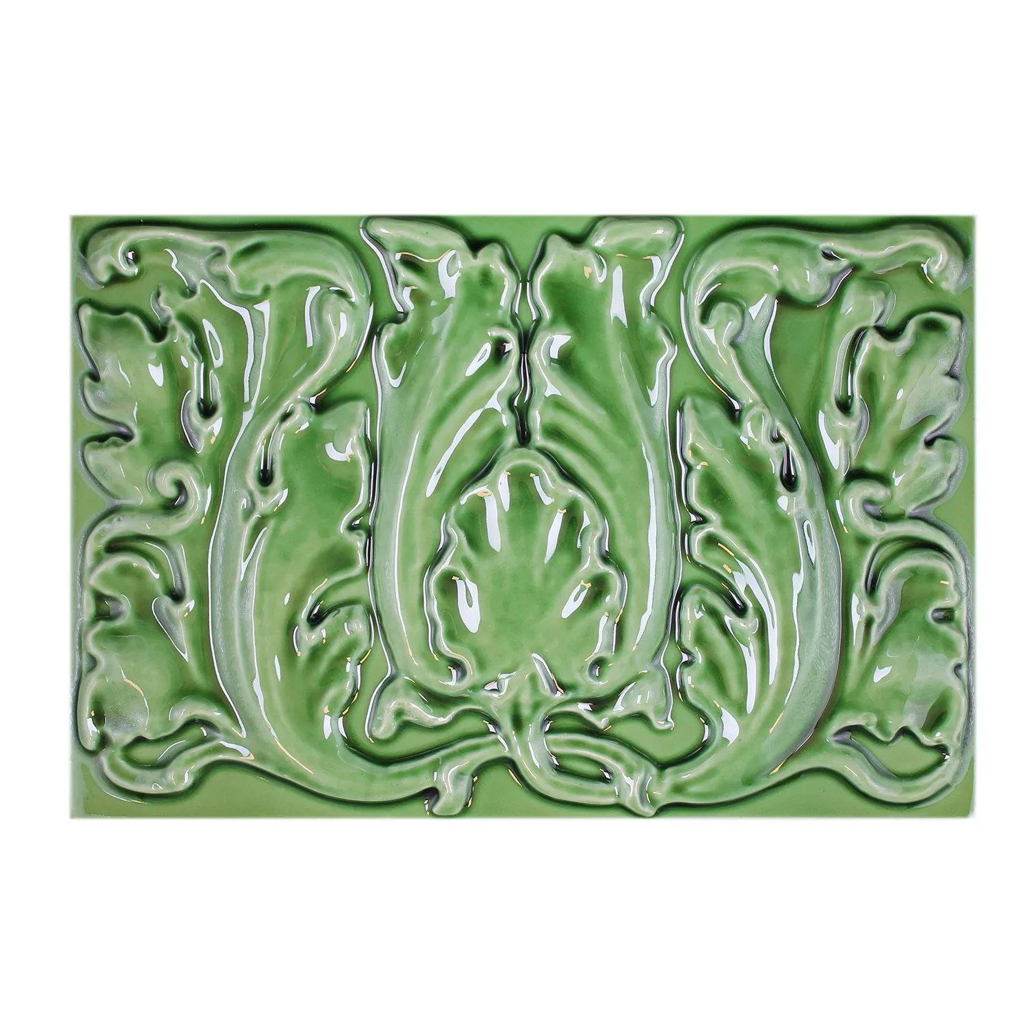 Floral 9x6 Period Embossed Victorian Tile